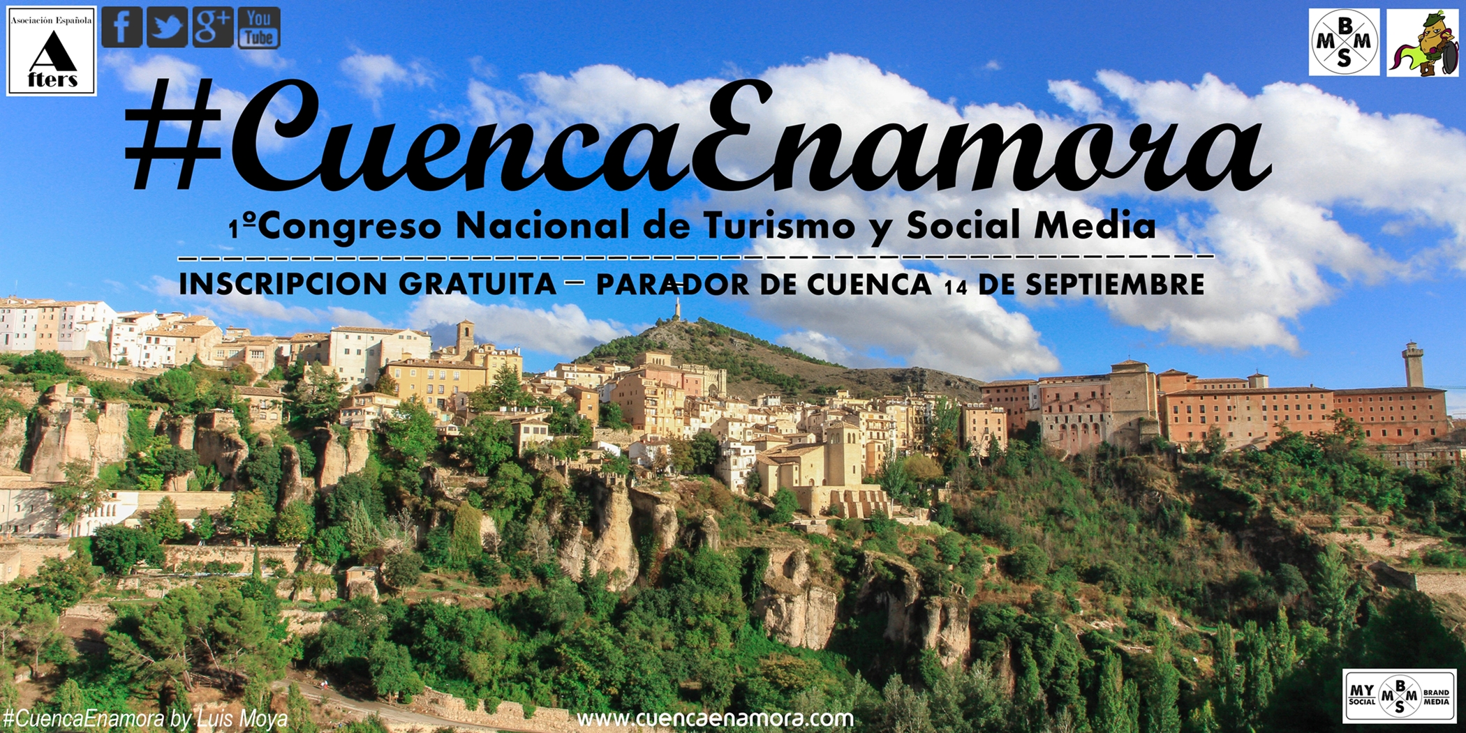 1º Congreso Nacional de Turismo y Social Media #CuencaEnamora el 14 de Septiembre, a las 11 h. en el Parador de Cuenca.